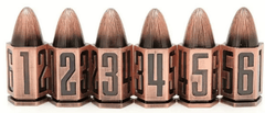 Bullet Dice - D6 Pair - Copper/Bronze
